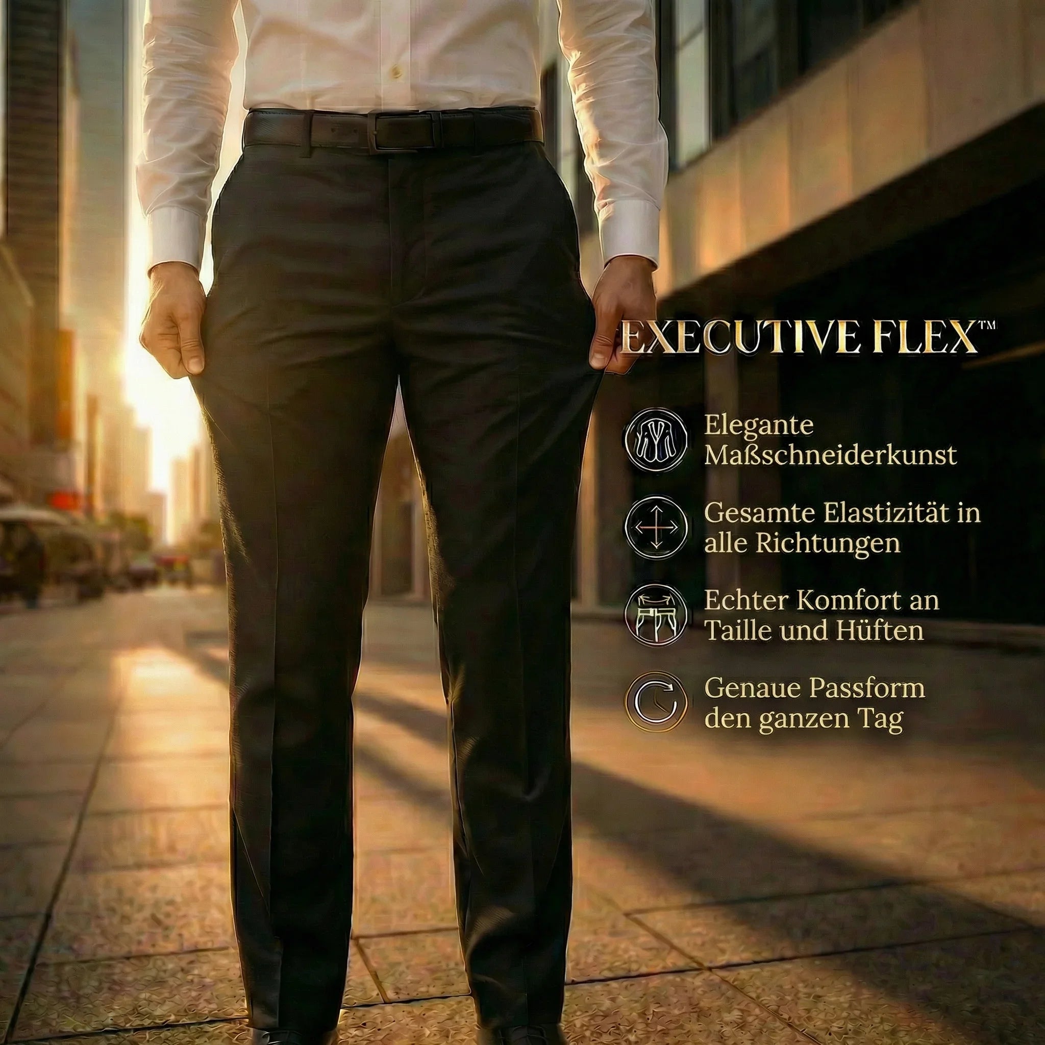 Executive Flex™-Hose in moderner Schneiderkunst mit absoluter Elastizität