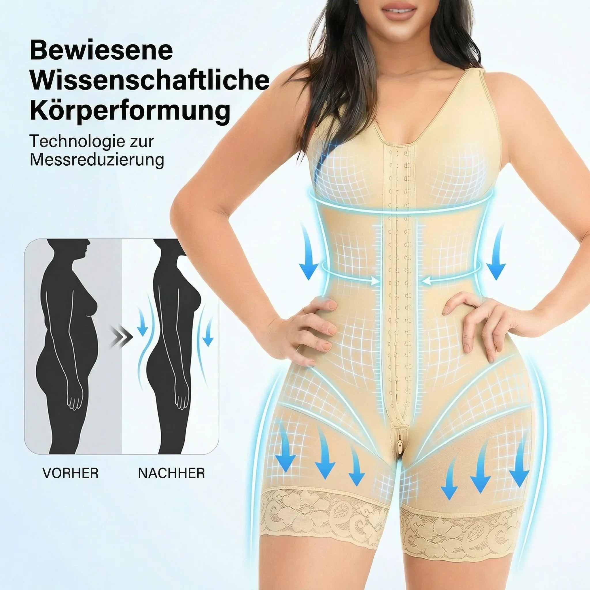 Silhouette™ Formender Body mit 360°-Kompression, Intelligenter Frontverstellung und Rutschfester Spitze!