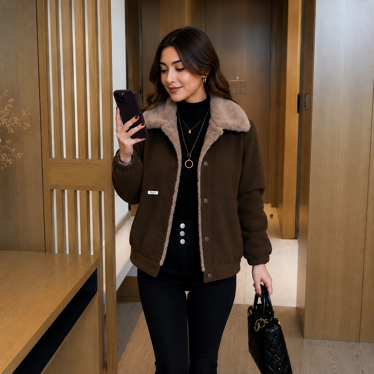 Celeste™ Jacke mit Kuscheligem Innenfutter und Raffiniertem Design