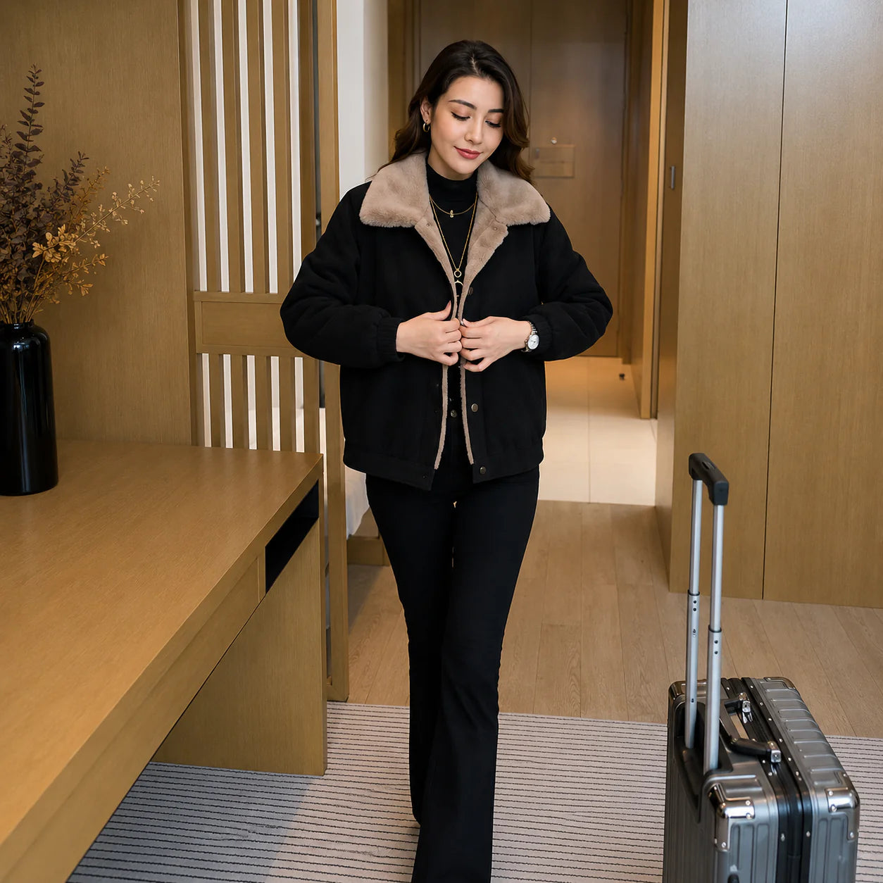 Celeste™ Jacke mit Kuscheligem Innenfutter und Raffiniertem Design