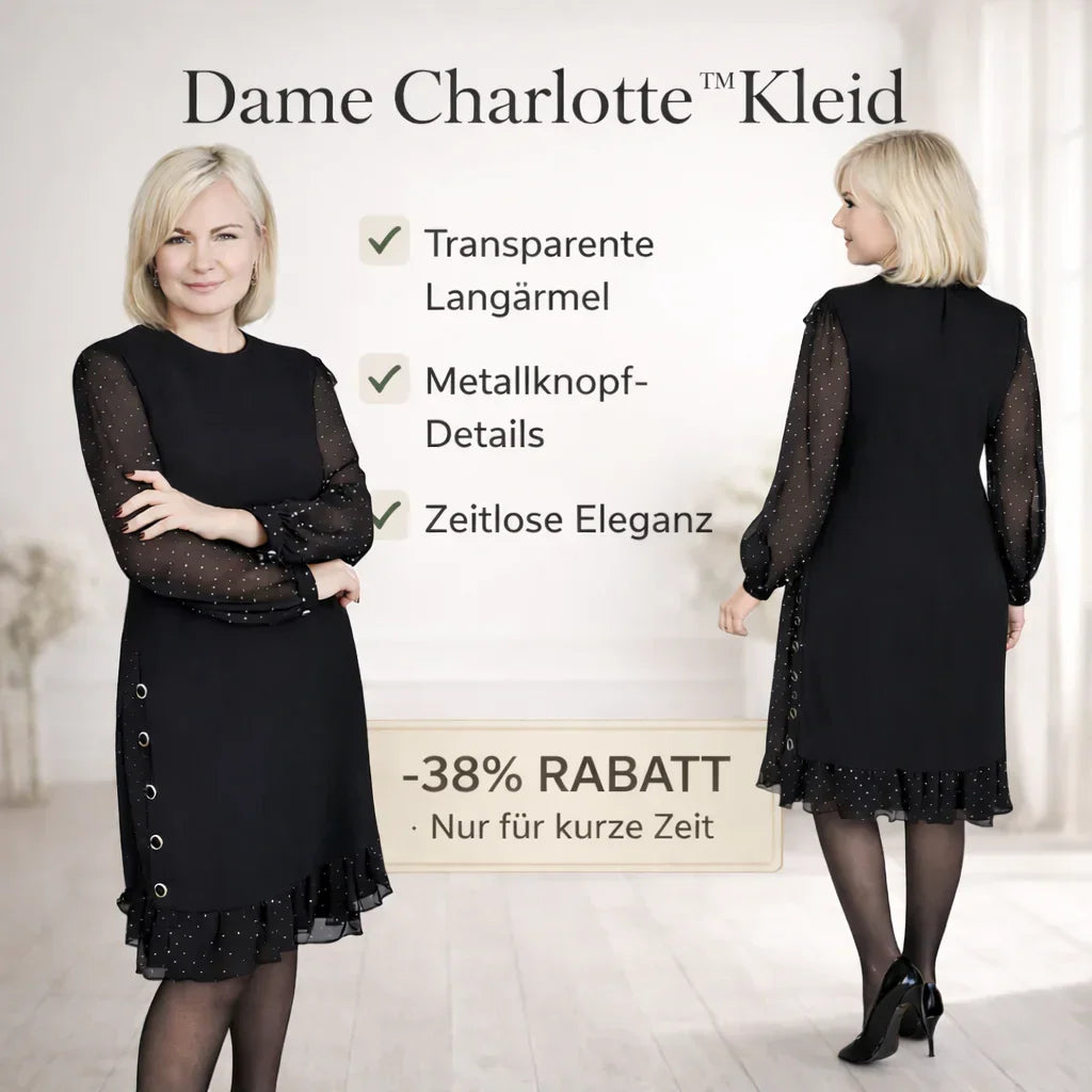 Dame Charlotte™ Kleid mit Transparenten Langarmärmeln / Zeitlose Klassik für Elegante Anlässe
