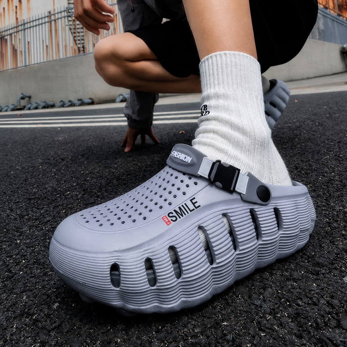 Clog Orven™ mit Massage-Fußbett und 5-cm-Plateausohle mit federnder Dämpfung