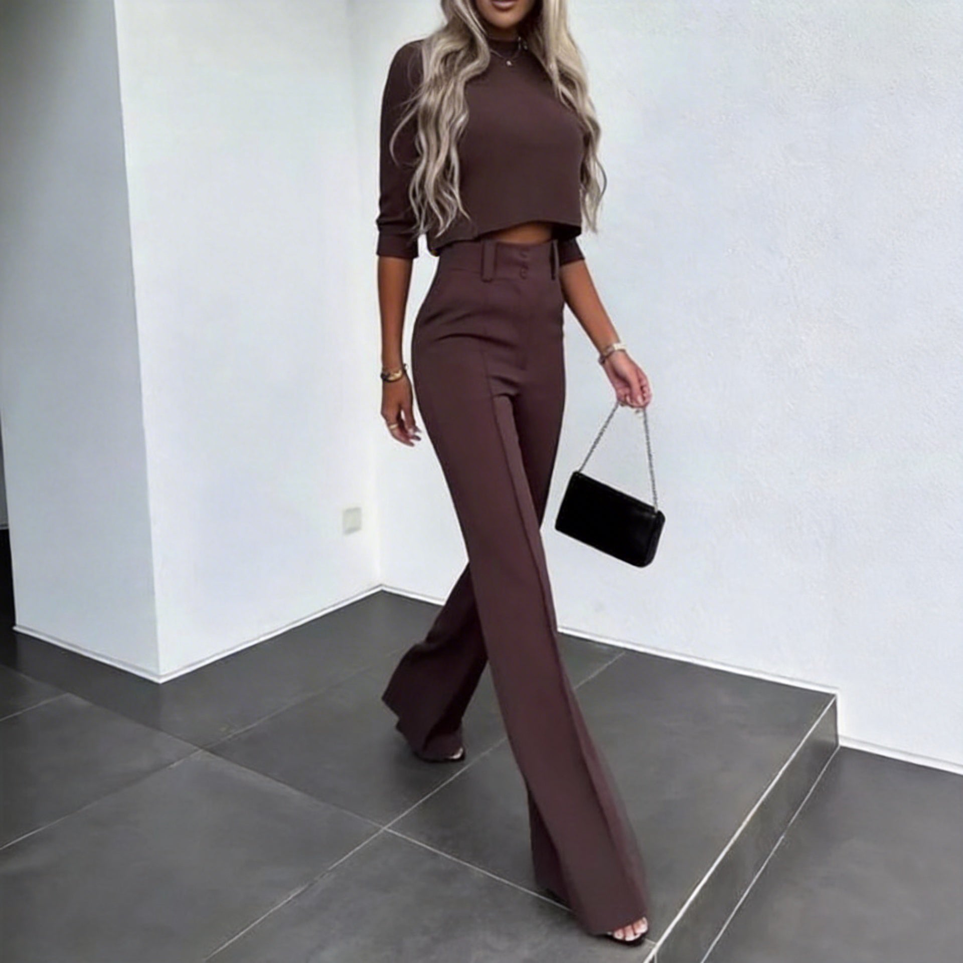 Nina™ Set mit High-Neck-Crop-Top