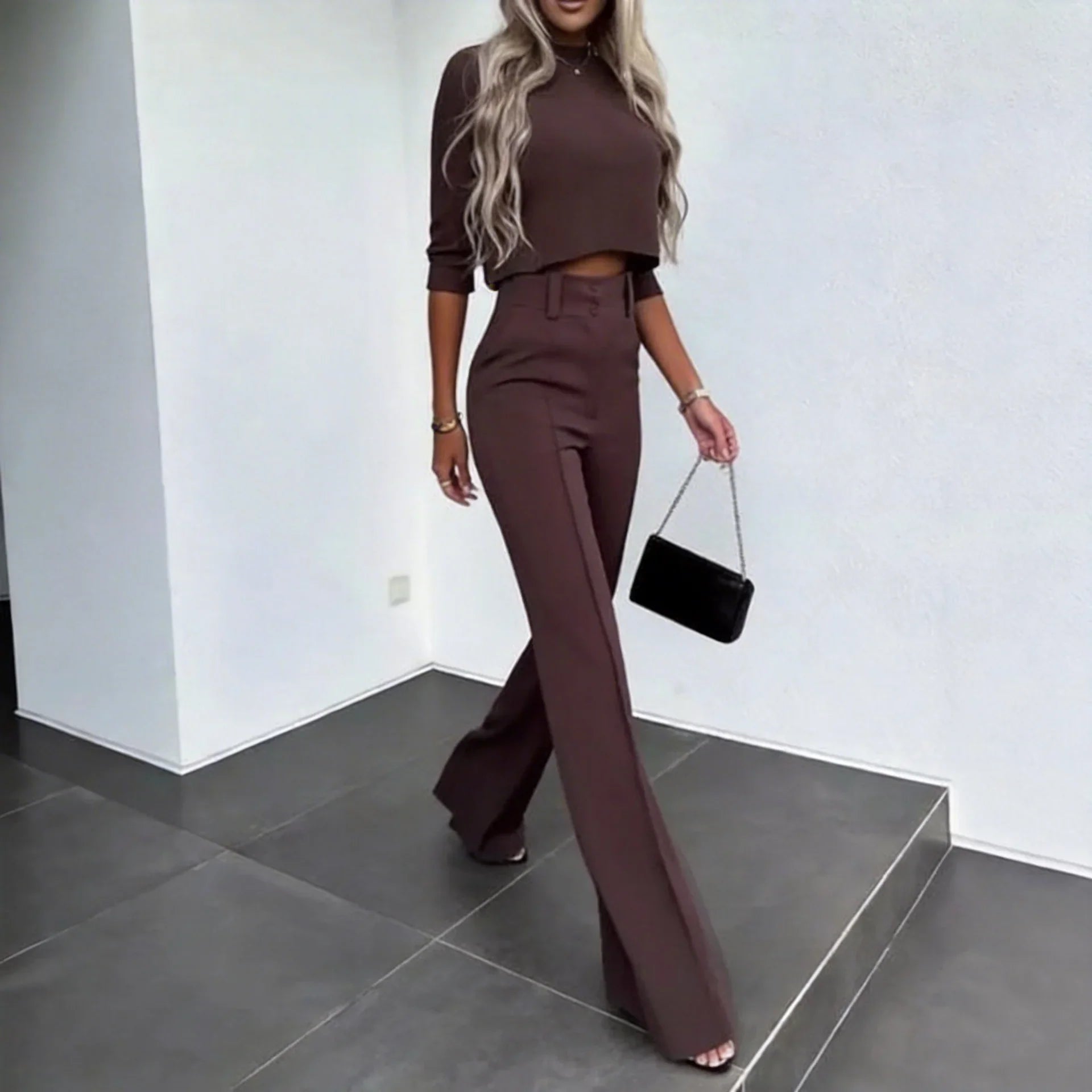 Nina™ Set mit High-Neck-Crop-Top