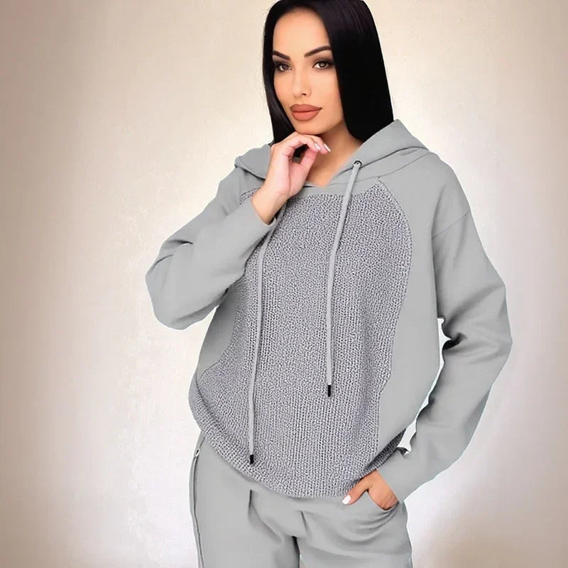 Lumière™ Set in Charmantem, Funkelndem Strass-Sweatshirt / Verleihen Sie Lhrem Herbst/Winter Mehr Charme und Glamour!