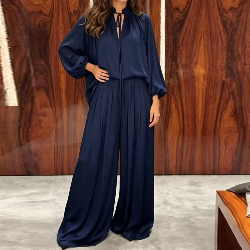 Set Annika™ mit fließender Bindebluse und weiter Hose