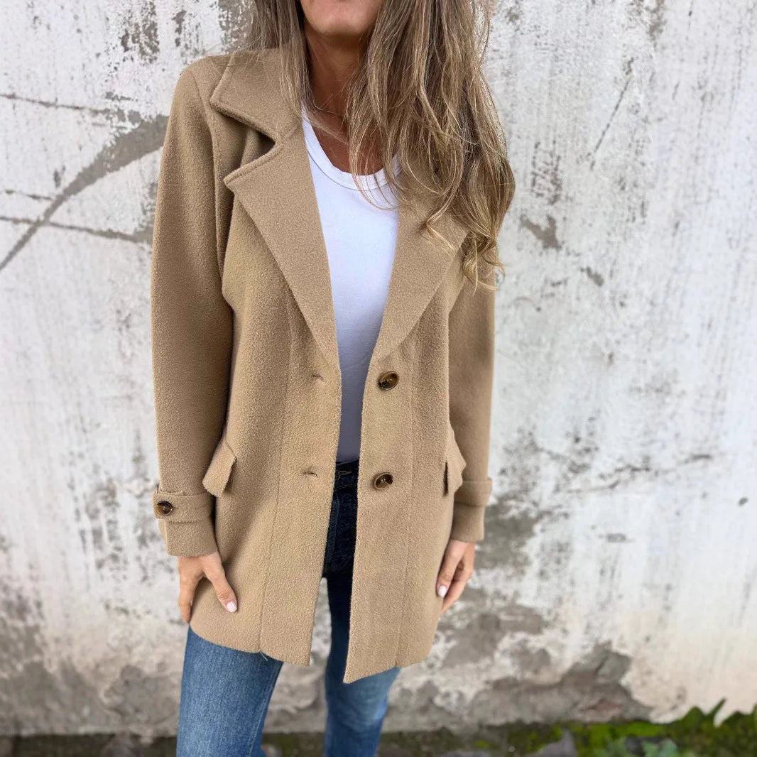 Monarch™ Mantel in Premium Kunstwolle mit strukturiertem Schnitt