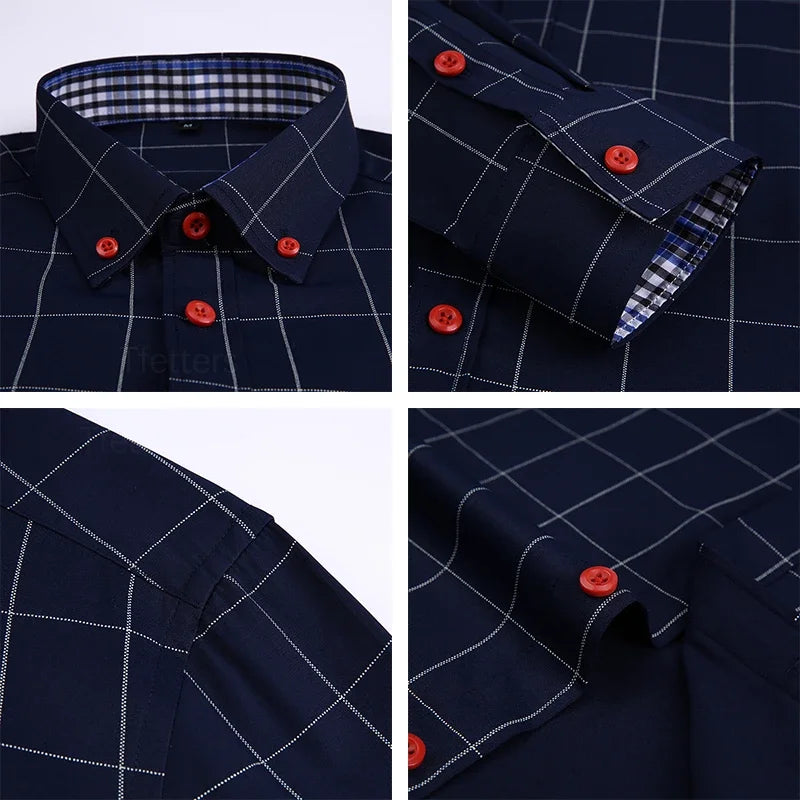 Hemd Alaric™ mit Button-Down-Kragen, Karomuster und Kontrastknöpfen