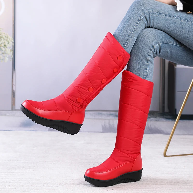 Althea™-Stiefel mit Fleecefutter und Wärmeisolierung – für warme, stabile und geschützte Füße im Winter.