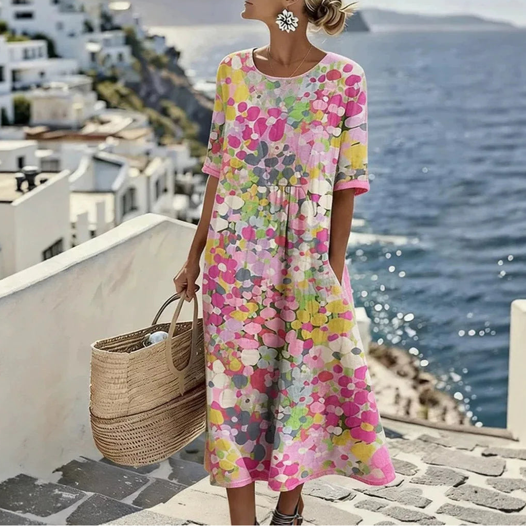 Kleid Florenne™ mit abstraktem Blumenmuster und weiter Passform