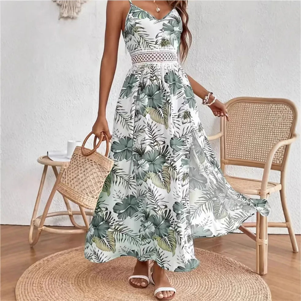 Garden™ Maxikleid Mit Spitzen-Taille Und Elegantem Schlitz