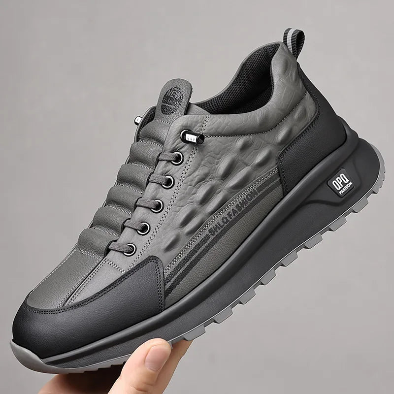 Krokodil™-Tennisschuhe aus hochwertigem Leder mit intelligenter Dämpfung / Robuste Eleganz für den Alltag!