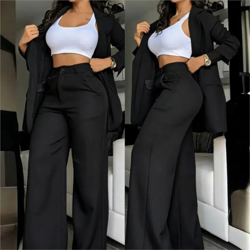 Hosenanzug Silvana™ mit Blazer im klassischen Schnitt, Marlenehose und hoher Taille