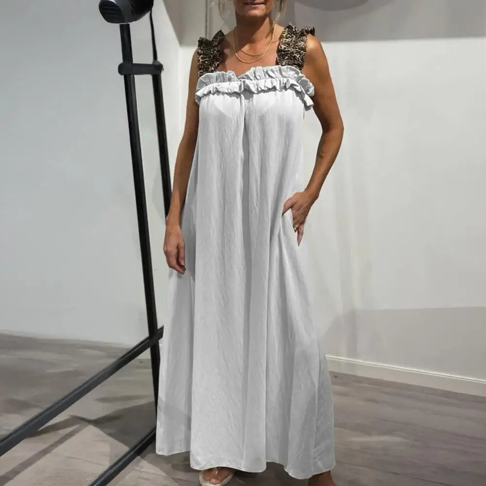 Neapel™ Maxikleid aus leichter Viskose mit Leo-Trägern und lockerem Fall