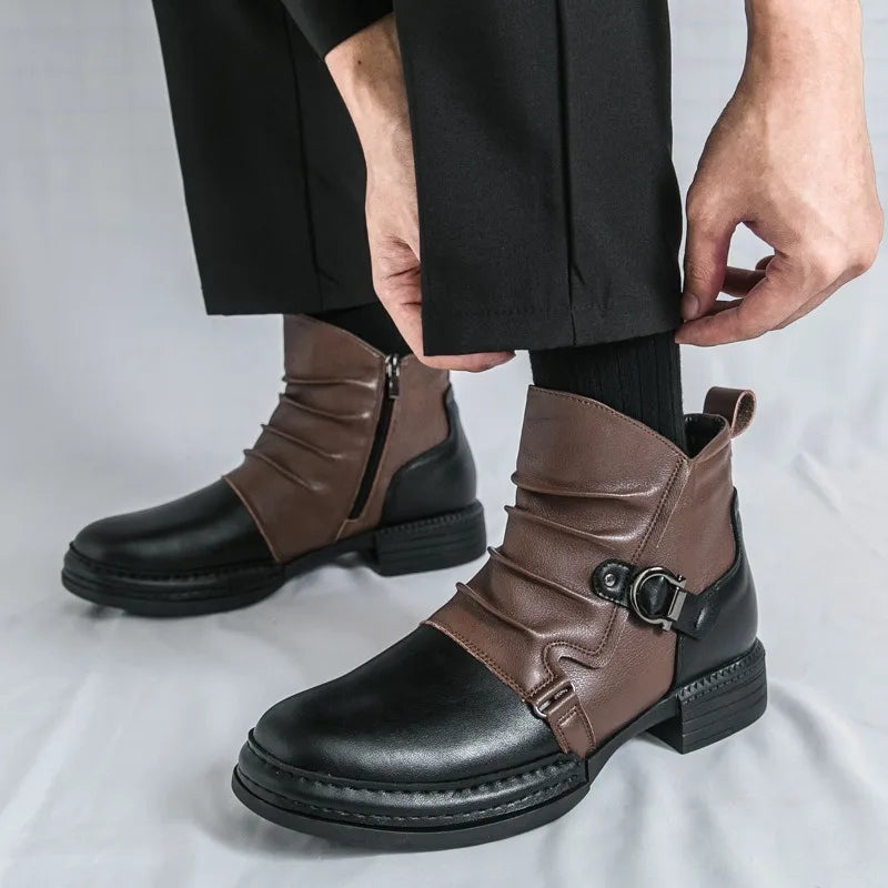 Dallas™ Premium-Lederstiefelette mit verstellbarer Seitenschnalle