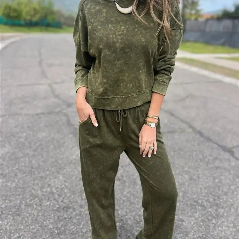 Sunday™ Set aus weichem Sweatshirt mit lockerer Passform / Entspannt, weich und stilvoll!