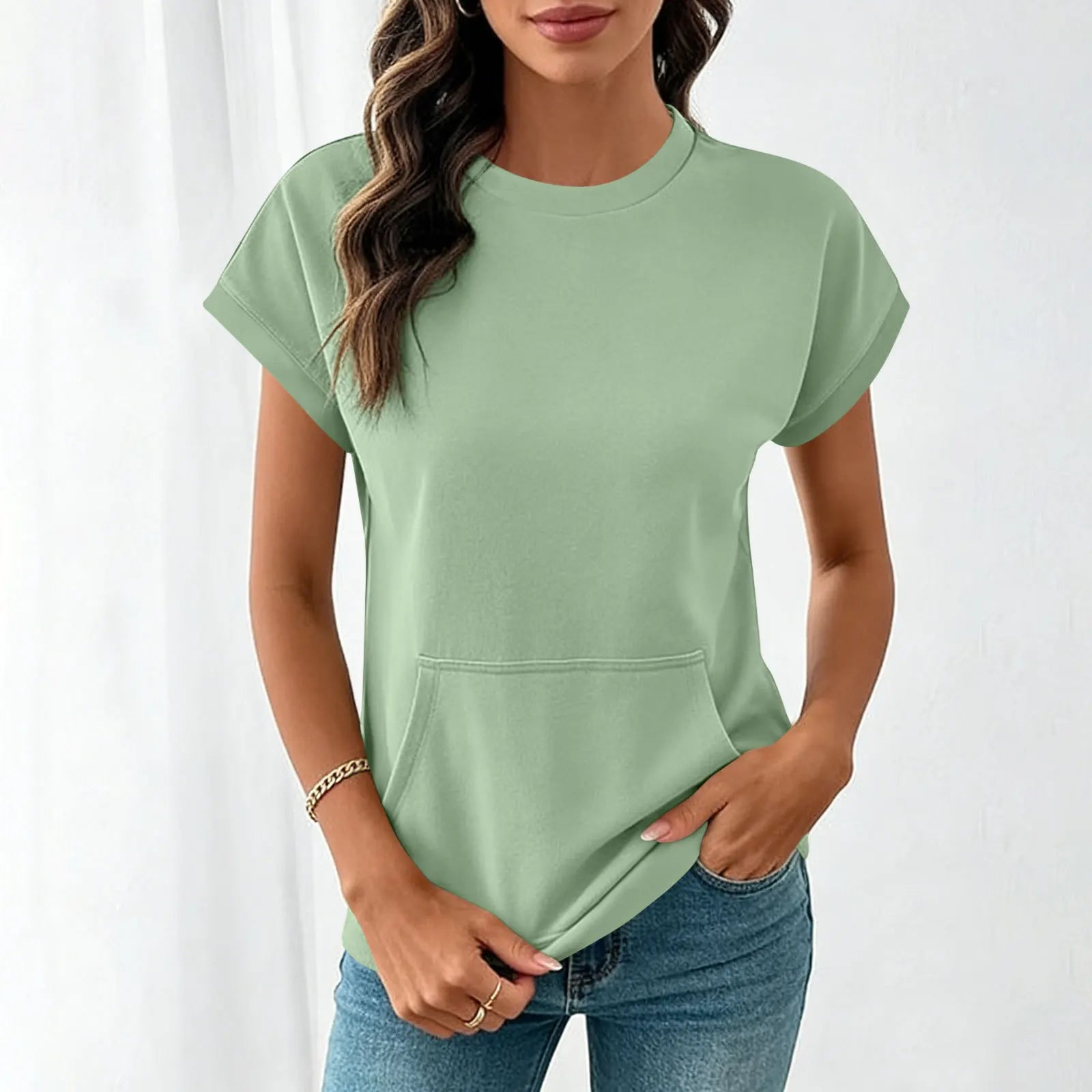 Elara™ T-Shirt Mit Leichtem Fall und Minimalistischem Design
