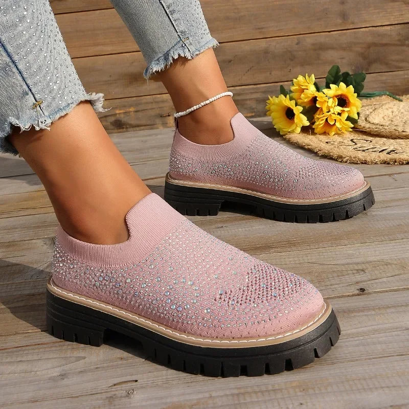 Urbaner Glanz™ Slip-On Sneaker mit Profilplateau