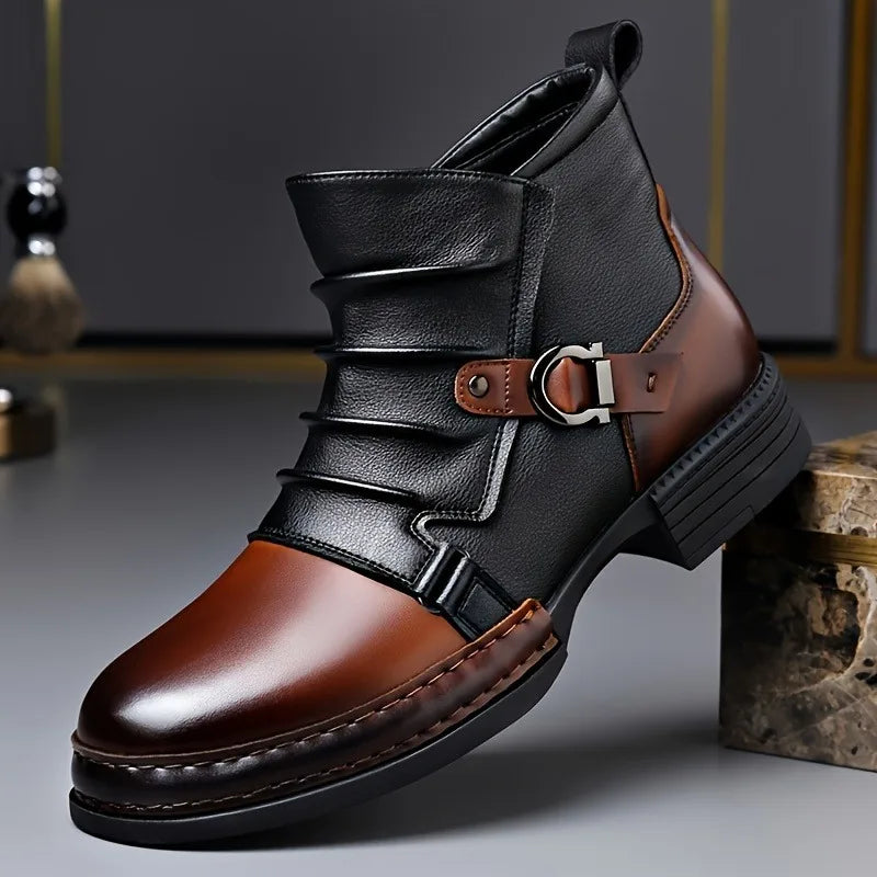 Dallas™ Premium-Lederstiefelette mit verstellbarer Seitenschnalle