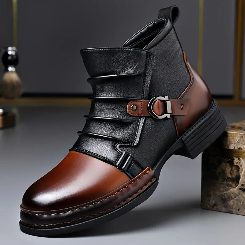 Dallas™ Premium-Lederstiefelette mit verstellbarer Seitenschnalle