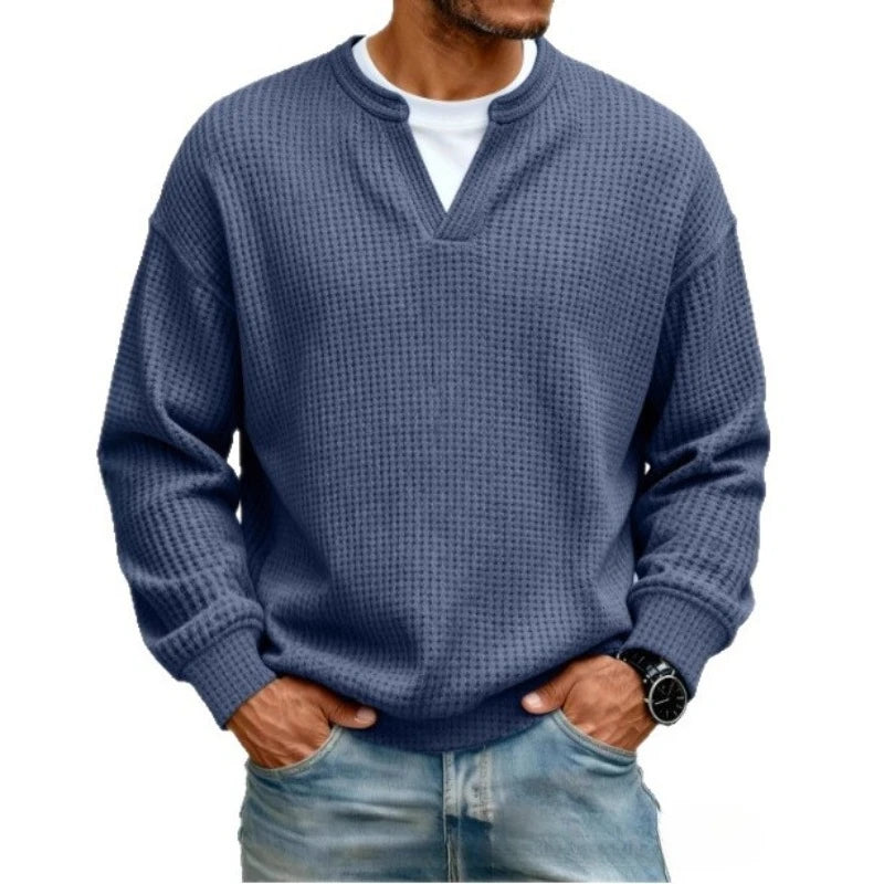 Caspian™ Pullover mit Strukturiertem Reliefgewebe und Markantem Kragen