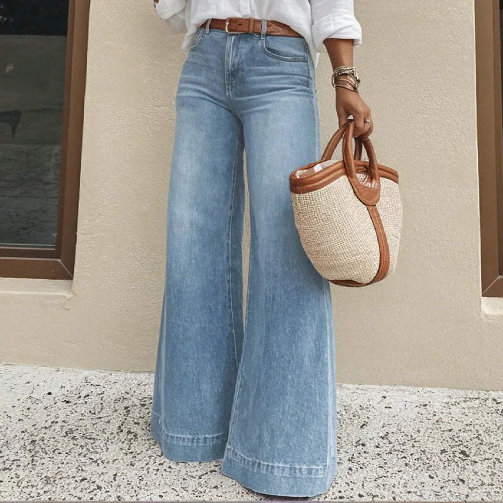 Wide-Leg-Jeans Jorina™ mit Hohem Bund, Weitem Bein und Vintage-Waschung