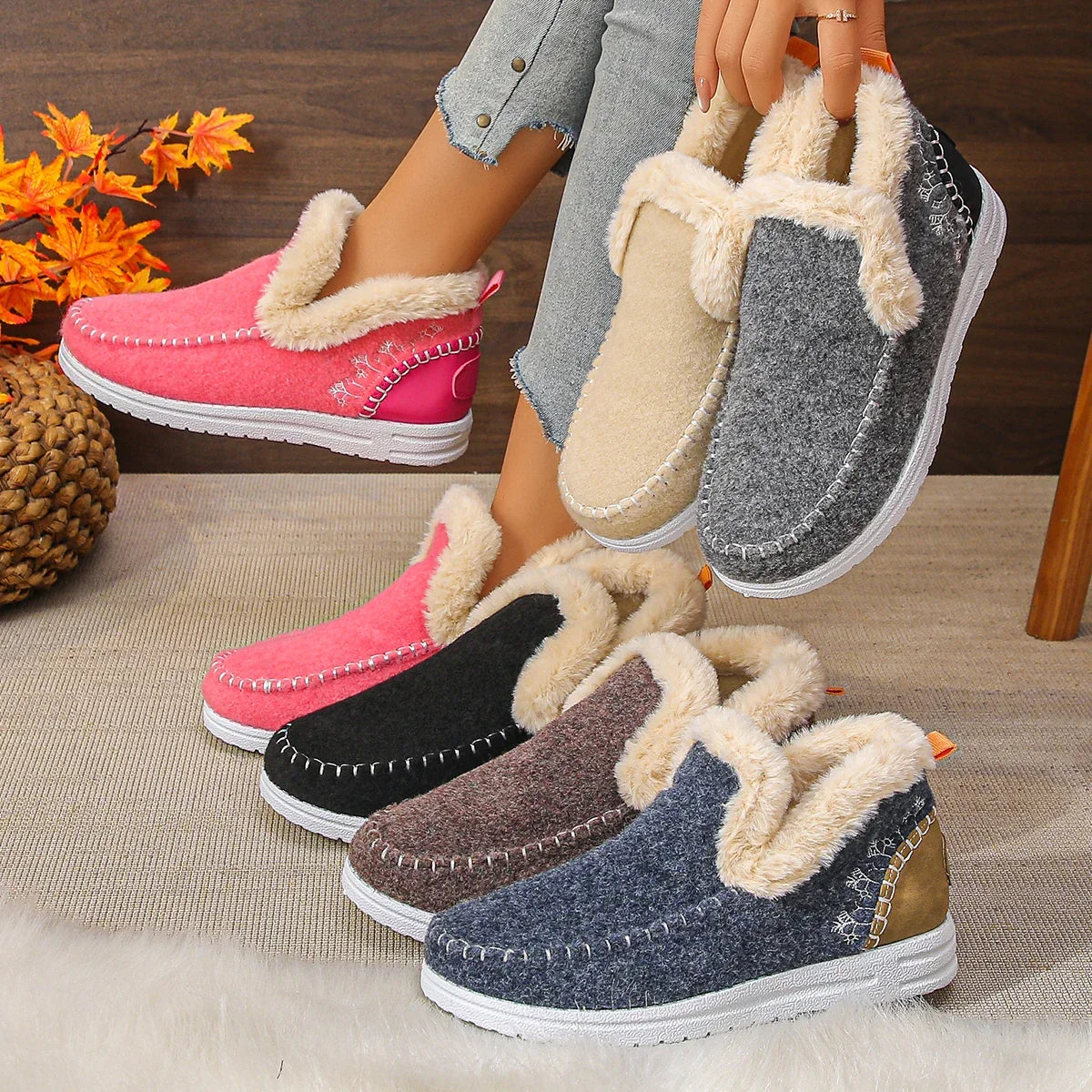 WinterEase™ Sneakers mit Handgefertigter Verarbeitung und Weichem Plüschfutter / Premium-Komfort mit Modernem Design!