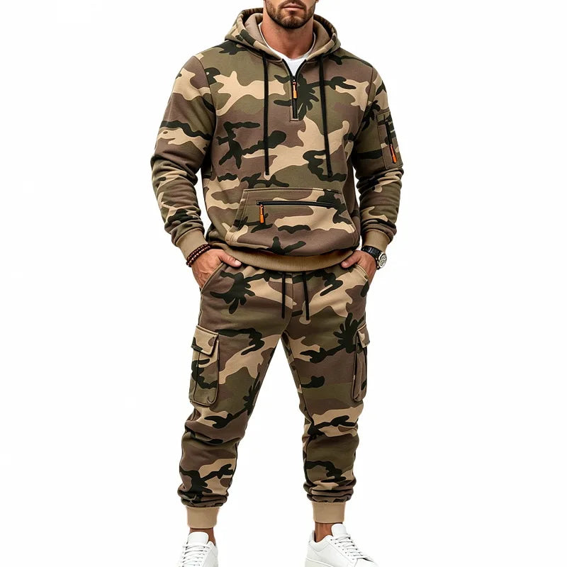 Set Waldhain™ in Camouflage mit Kapuzenpullover und Cargohose