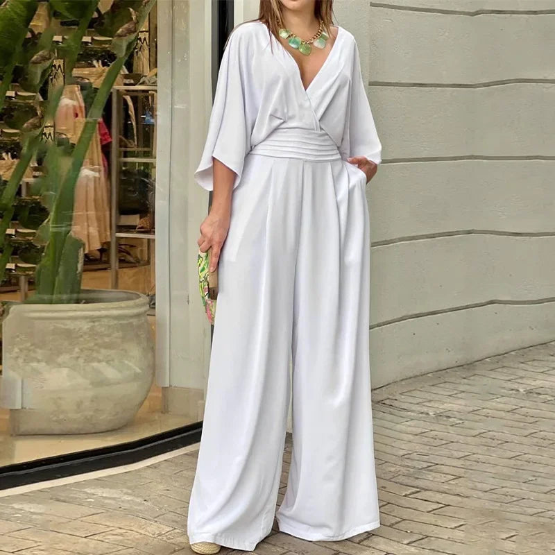 Bellavie™-Overall mit fließendem Hosenbeinschnitt und betonter Taille