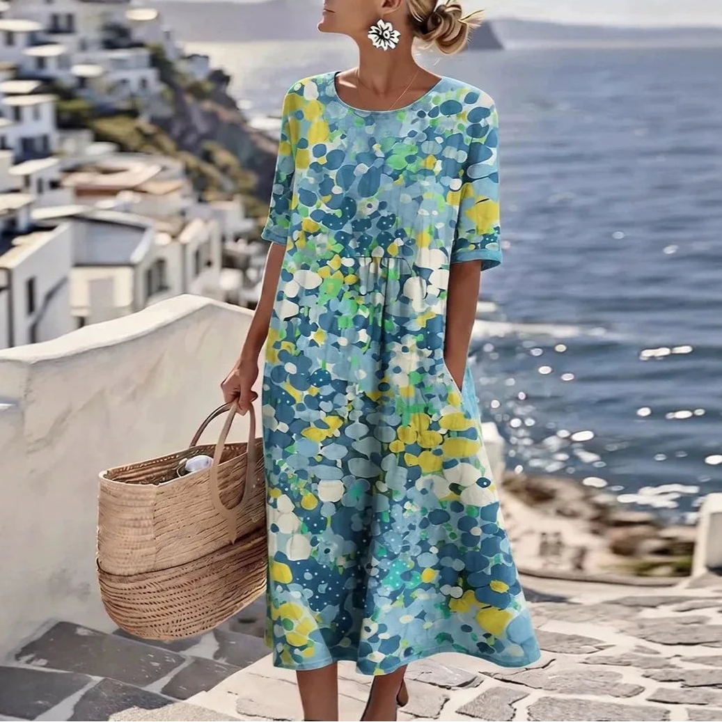 Kleid Florenne™ mit abstraktem Blumenmuster und weiter Passform