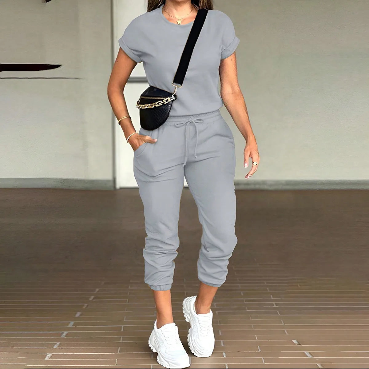 Livenza™ Zweiteiliges Set mit Kurzarmoberteil und Jogginghose mit Verstellbarem Bund