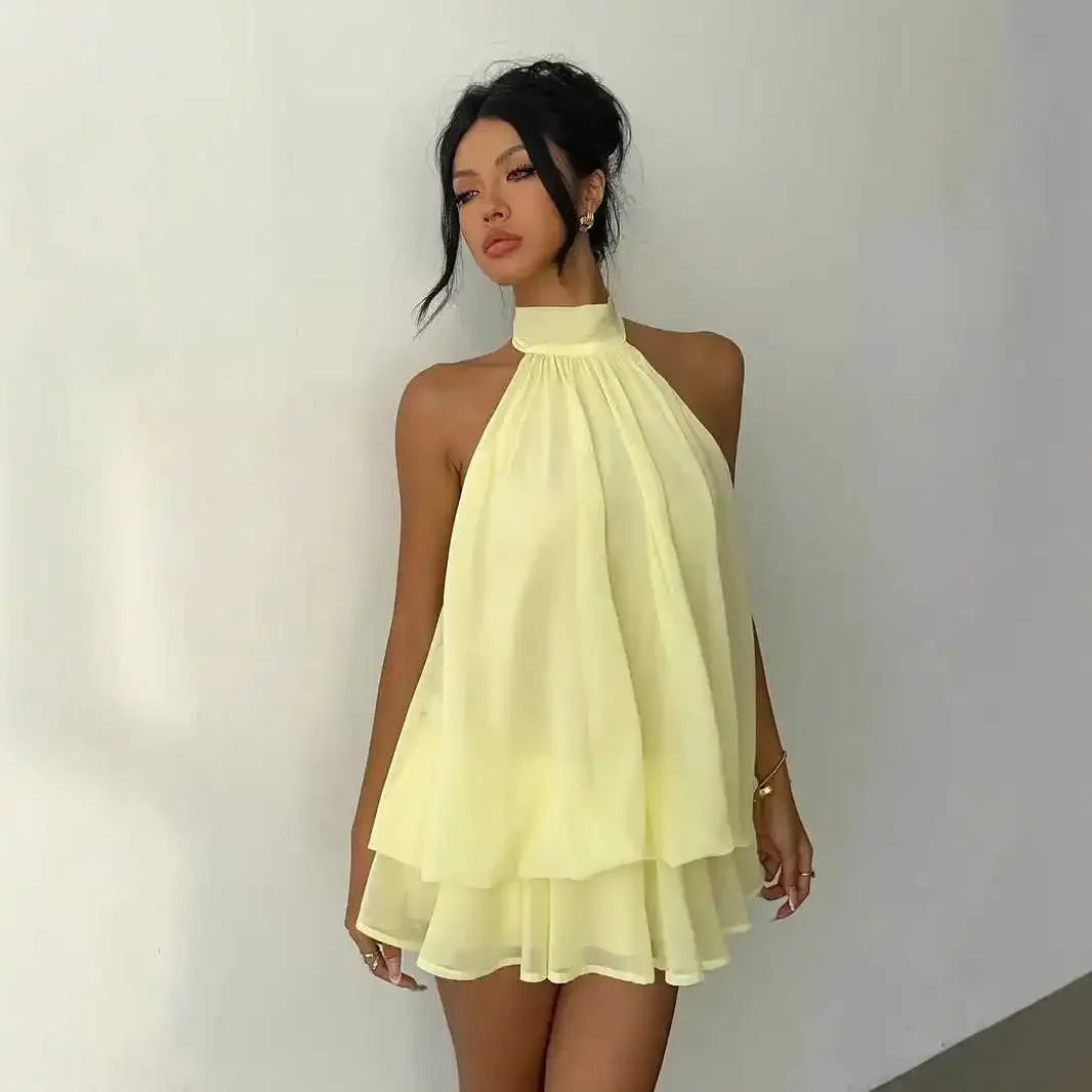Serenya™ Kleid mit Halterbindung und Natürlicher Leichtigkeit