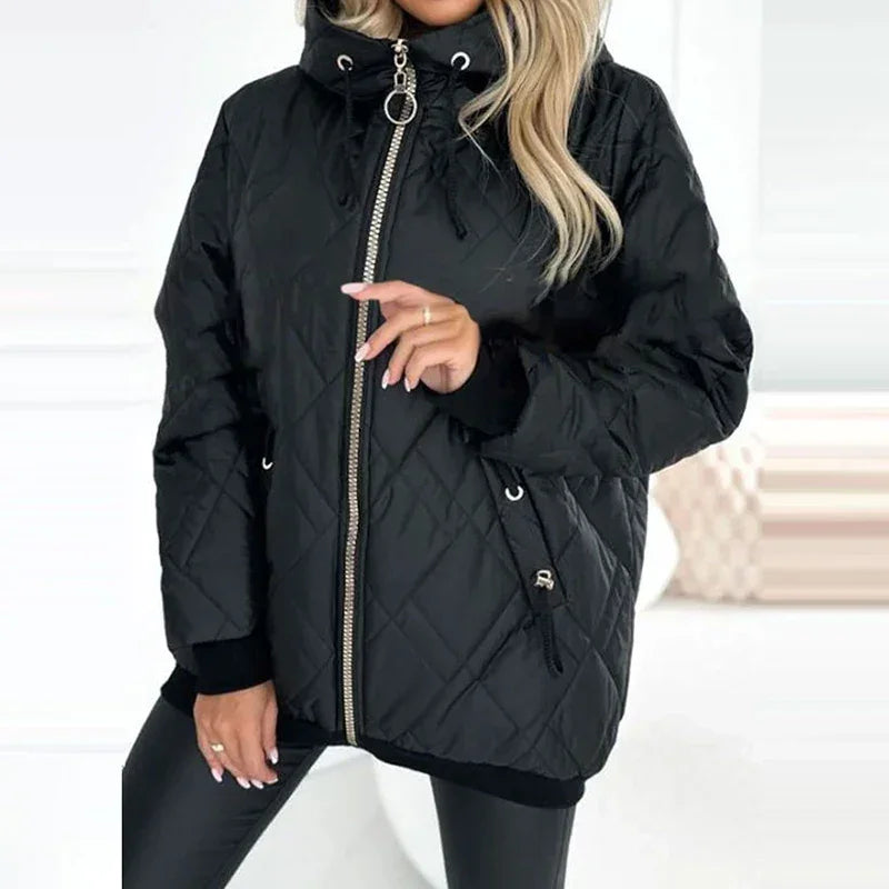 UrbanGlanz™ Thermojacke mit Hochwertiger Steppung und Hohem Kragen / Warmer Komfort mit Raffiniertem Design!