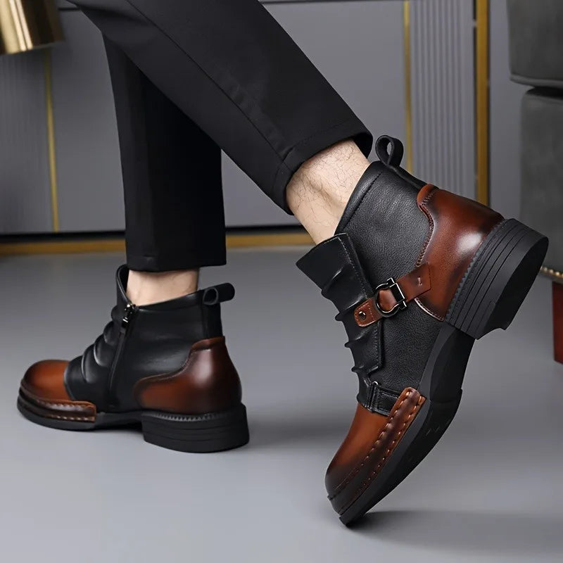 Dallas™ Premium-Lederstiefelette mit verstellbarer Seitenschnalle