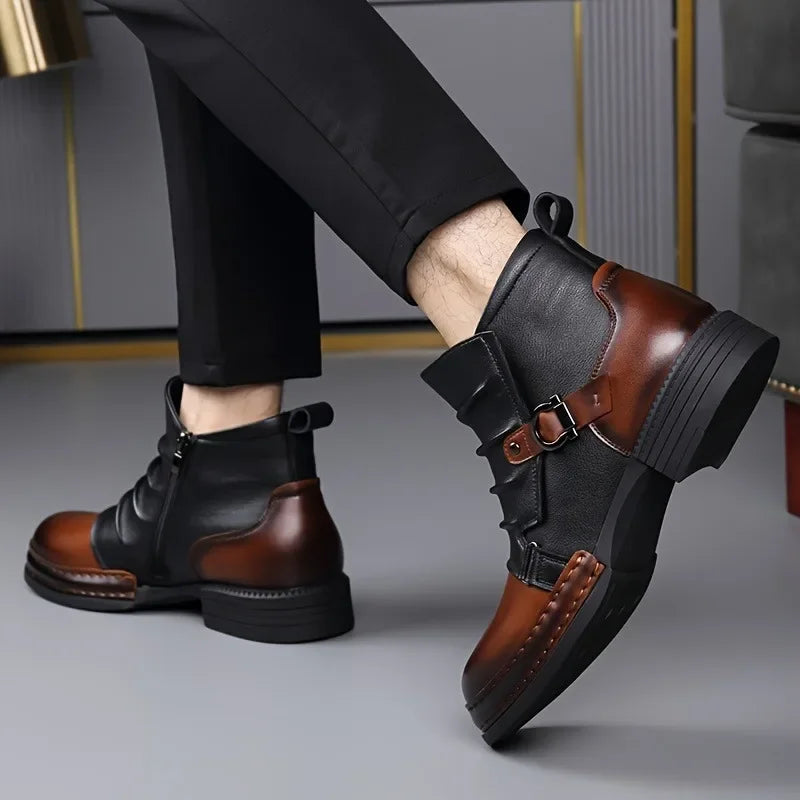 Dallas™ Premium-Lederstiefelette mit verstellbarer Seitenschnalle