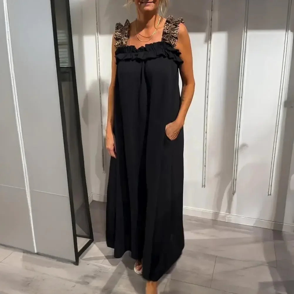 Neapel™ Maxikleid aus leichter Viskose mit Leo-Trägern und lockerem Fall