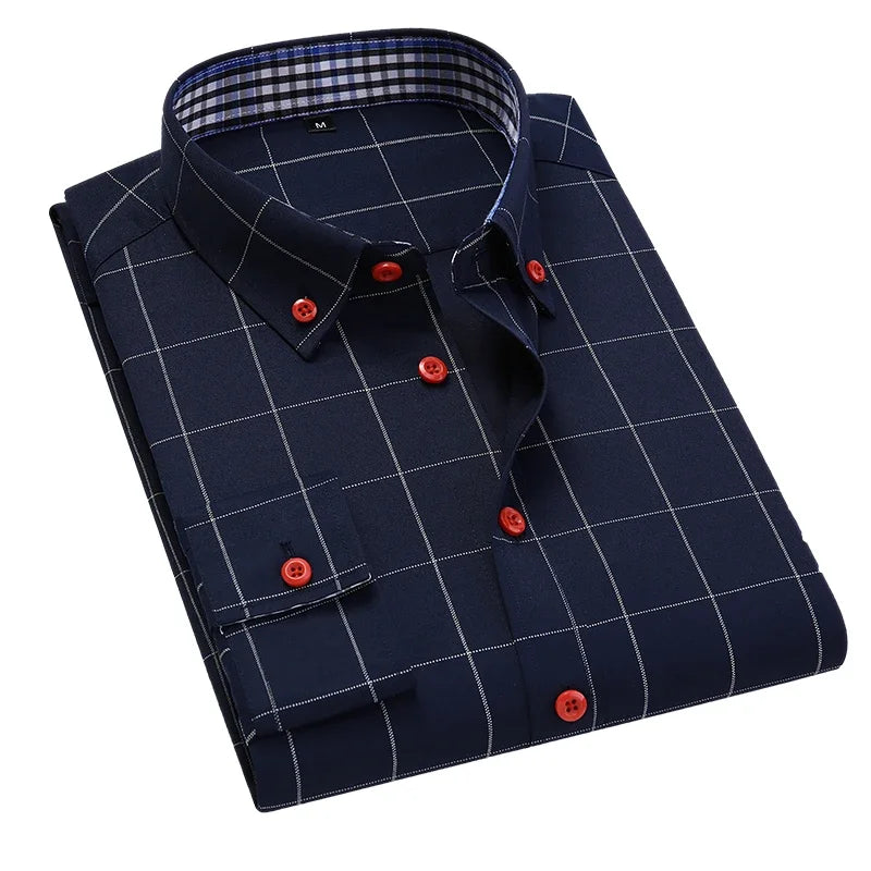 Hemd Alaric™ mit Button-Down-Kragen, Karomuster und Kontrastknöpfen