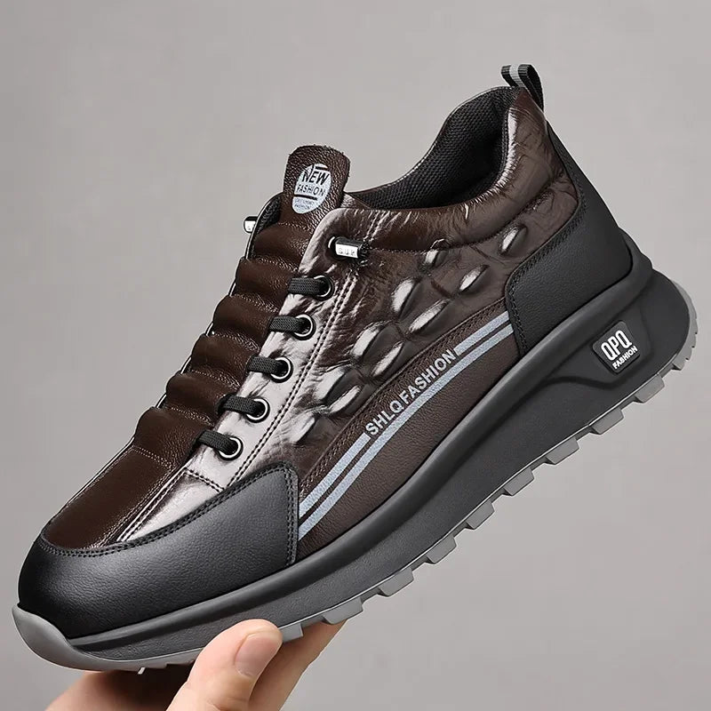 Krokodil™-Tennisschuhe aus hochwertigem Leder mit intelligenter Dämpfung / Robuste Eleganz für den Alltag!