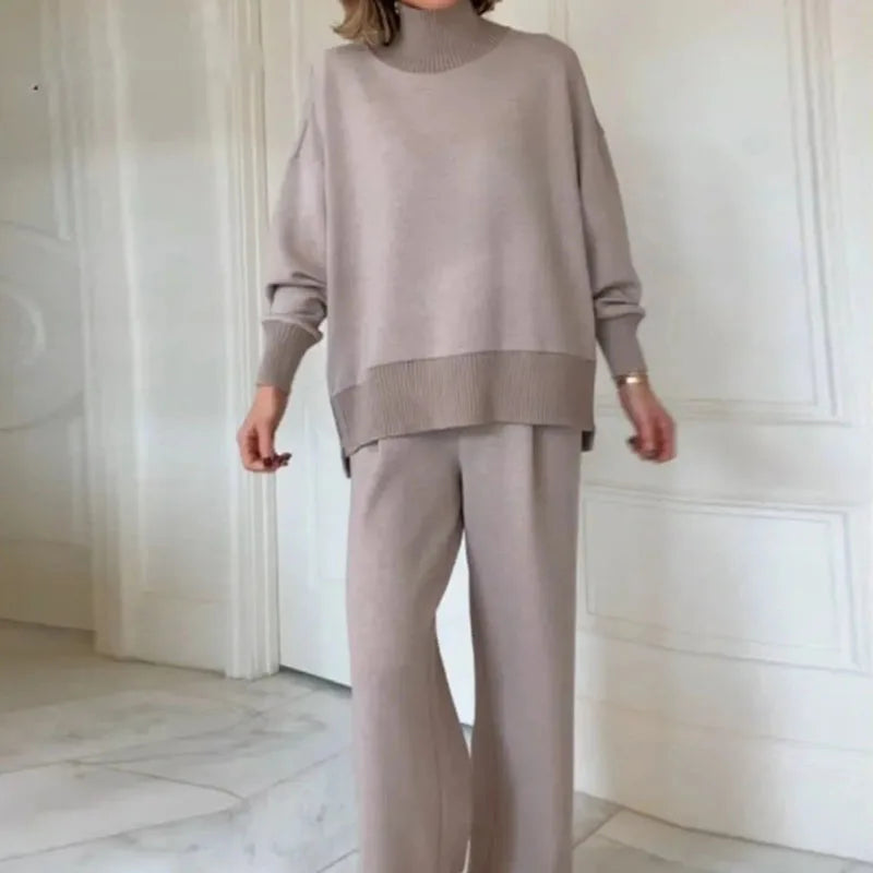 Hannah™ Premium-Sweatshirt-Set mit Rollkragen-Top
