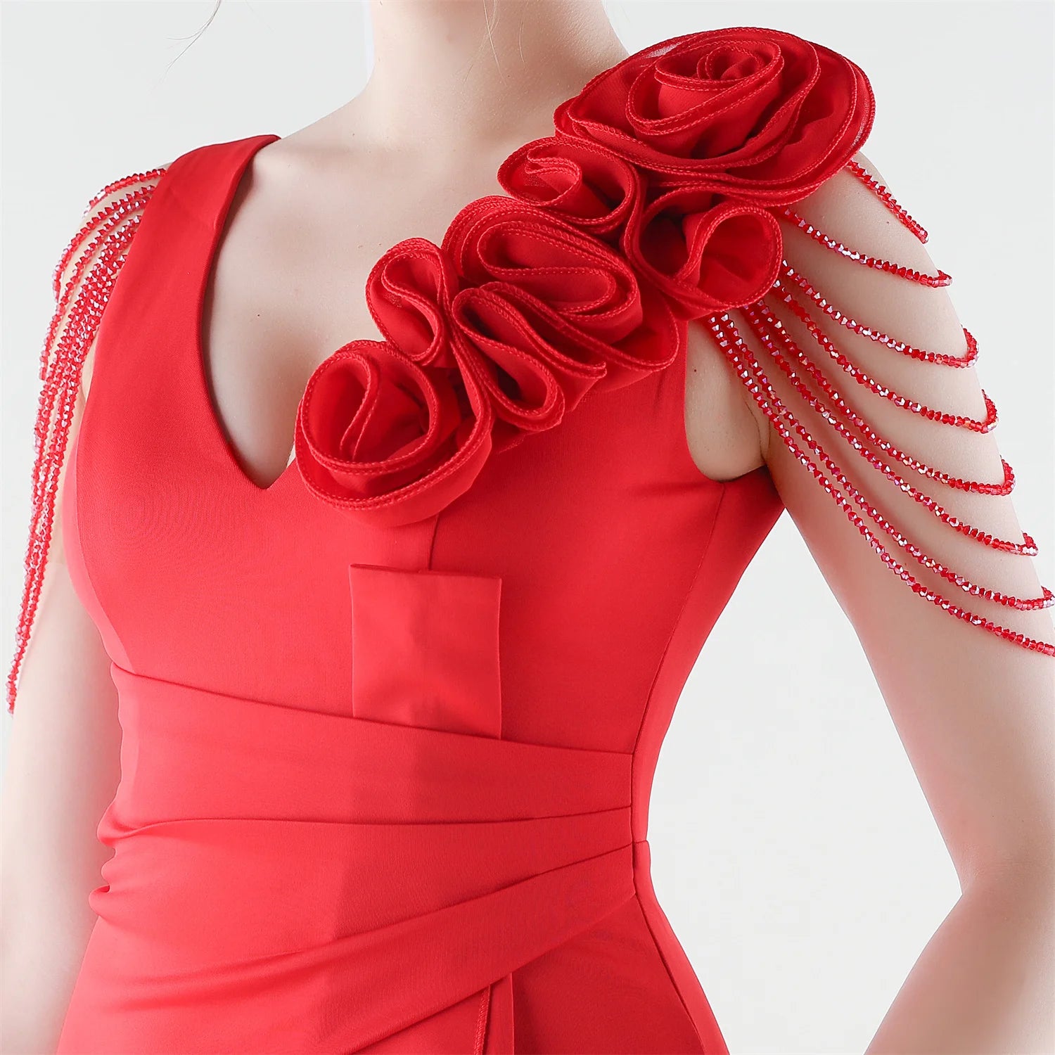 Aurielle™ Kleid mit Verziertem Schulterdesign und Premium-Verarbeitung