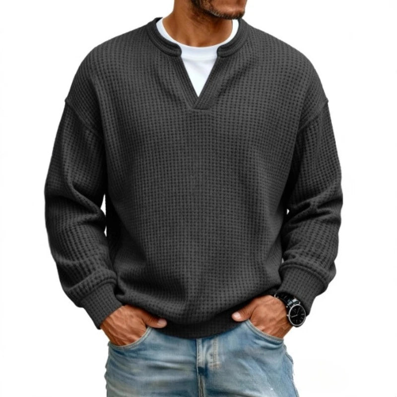 Caspian™ Pullover mit Strukturiertem Reliefgewebe und Markantem Kragen