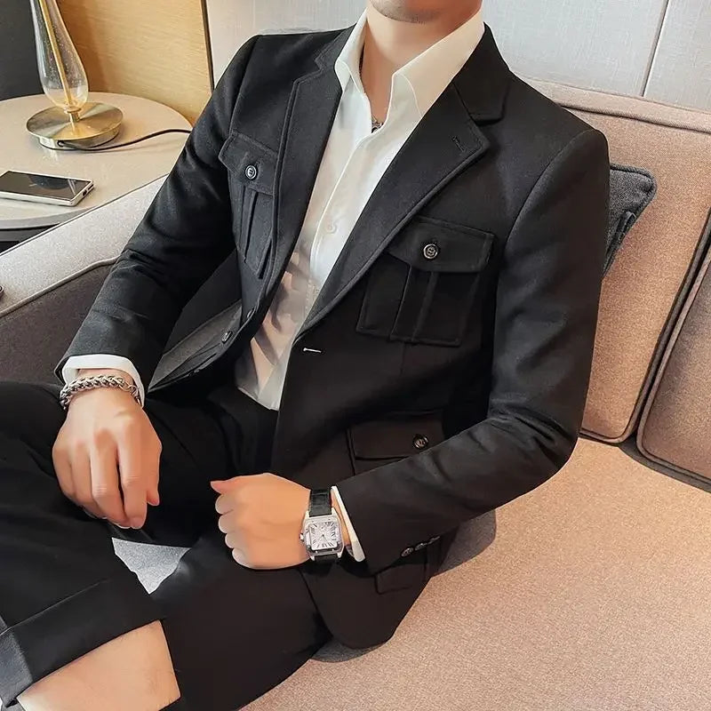 Lauritz™ Blazer mit Klassischem Revers, Faden für Faden Gewebt mit Präziser Schneiderkunst / Der Stille Luxus der Italienischen Mode