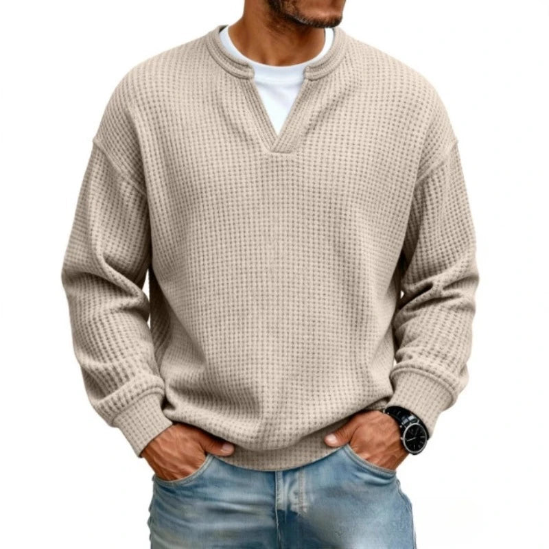 Caspian™ Pullover mit Strukturiertem Reliefgewebe und Markantem Kragen