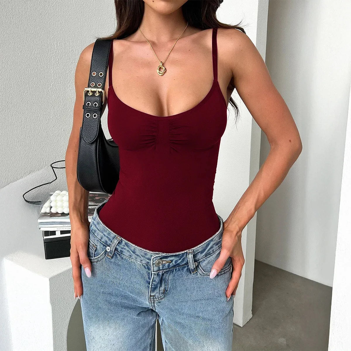 Ariella™ Premium-Strickbody mit Brust-Raffung