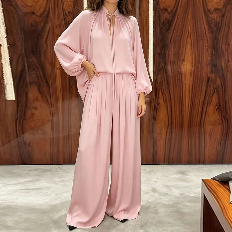 Set Annika™ mit fließender Bindebluse und weiter Hose
