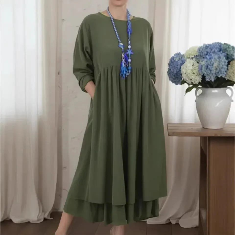 Delmara™ Kleid mit Lockerer Passform und Minimalistischem Stil