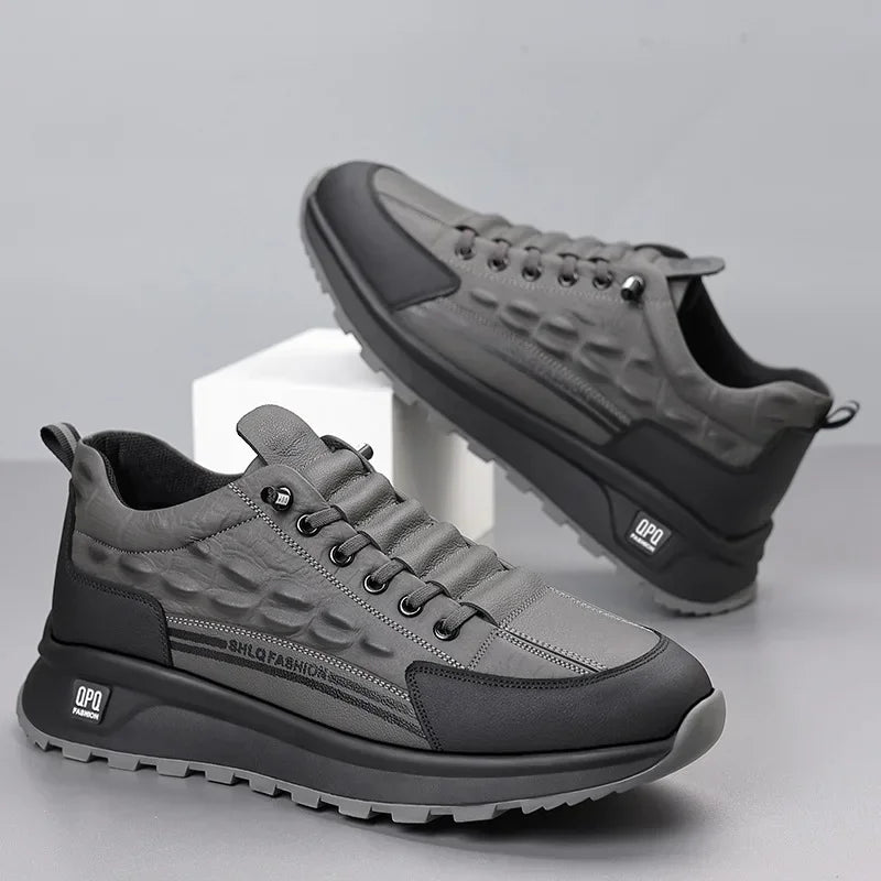 Krokodil™-Tennisschuhe aus hochwertigem Leder mit intelligenter Dämpfung / Robuste Eleganz für den Alltag!