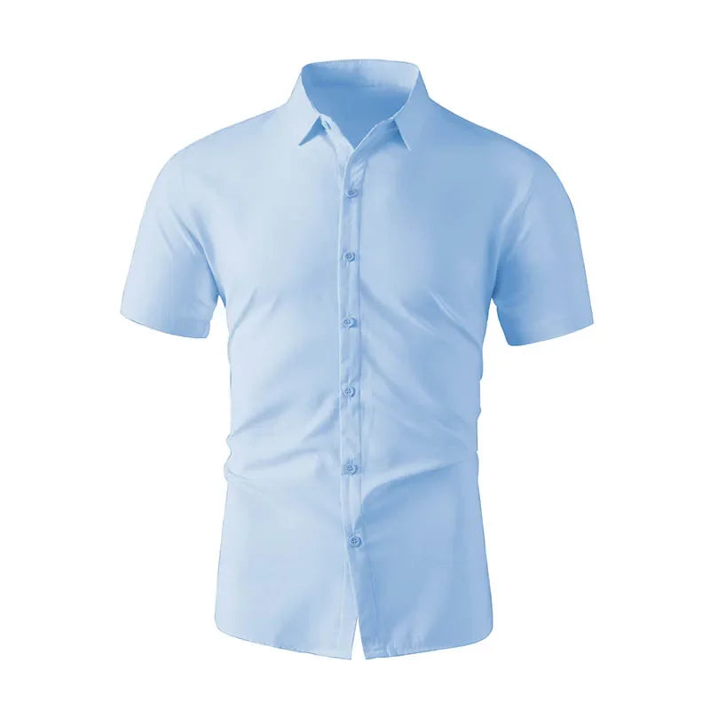 Henrik™ Slim-Fit Hemd mit klassischem Kragen und kurzen Ärmeln