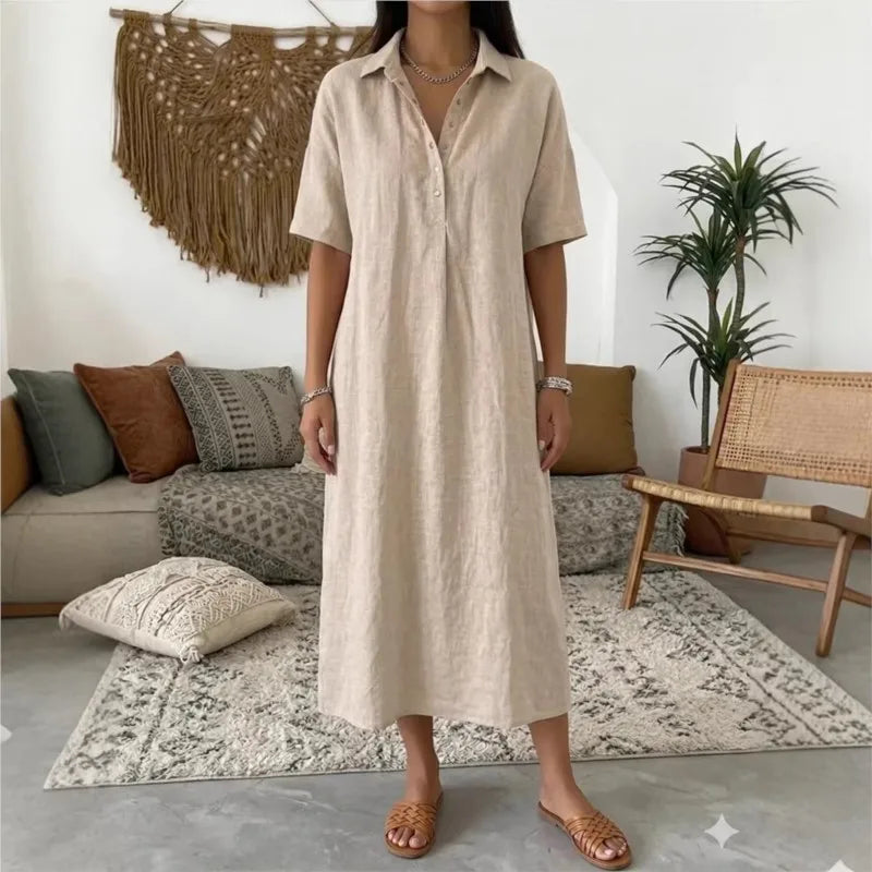 Bianca™ Kleid mit Klassischem Kragen und Knöpfen Vorne