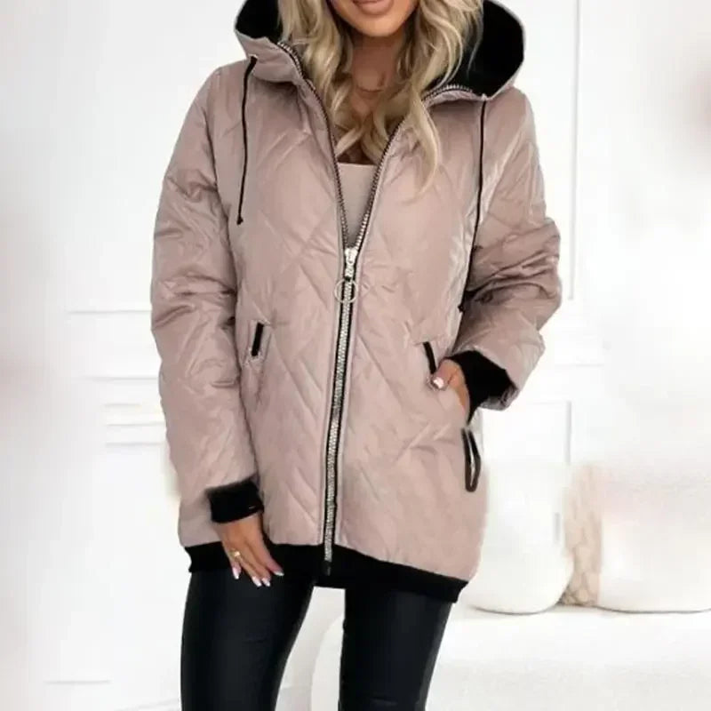 UrbanGlanz™ Thermojacke mit Hochwertiger Steppung und Hohem Kragen / Warmer Komfort mit Raffiniertem Design!